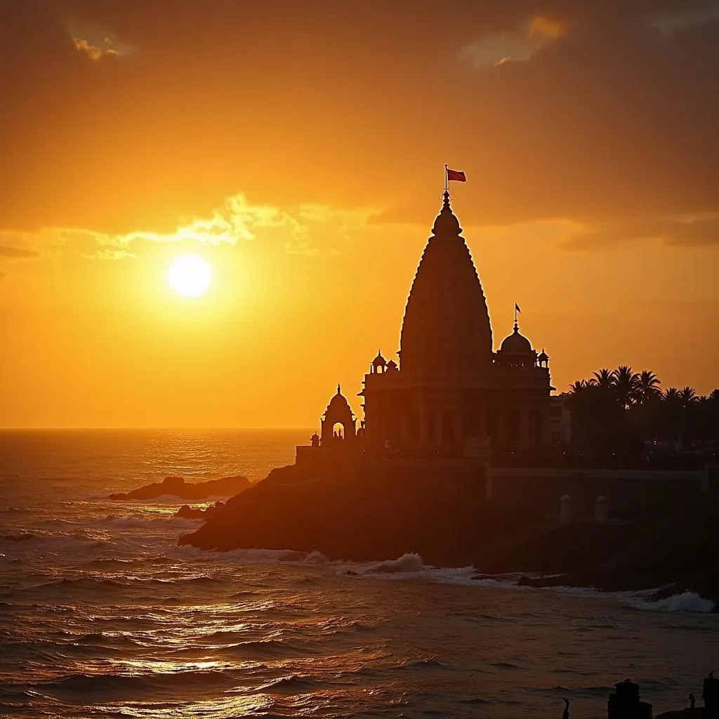 Somnath Temple at Sunset