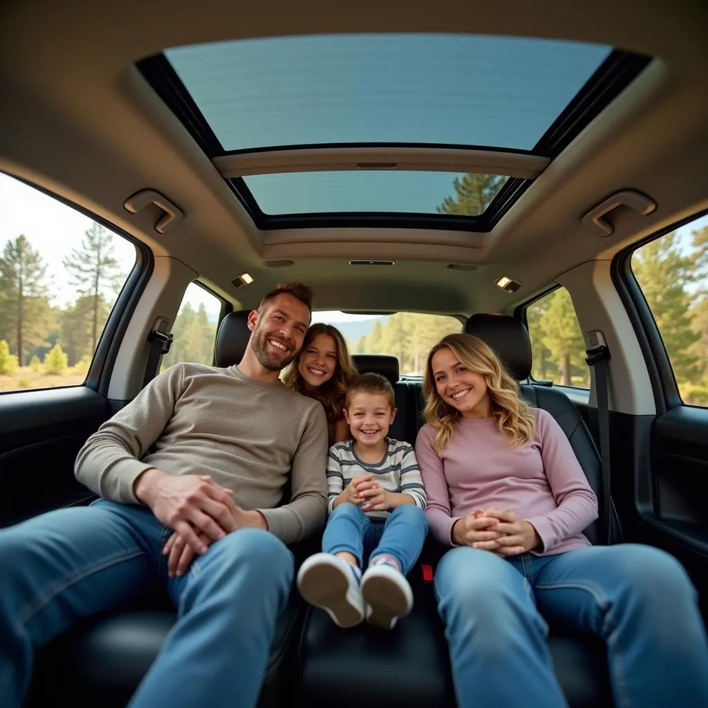 Family enjoying the spacious interior of a 2019 Subaru Forester Touring