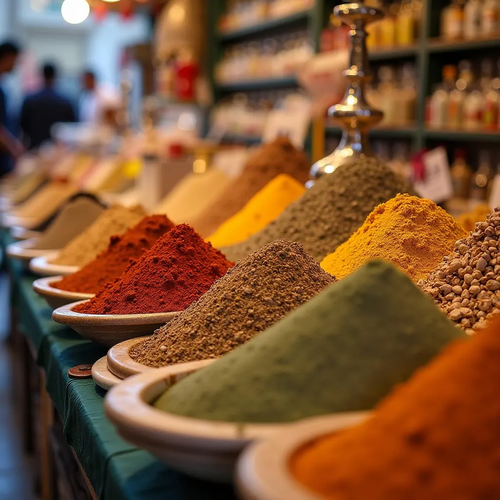 Vibrant colors and aromas of spices at Dubai Spice Souk