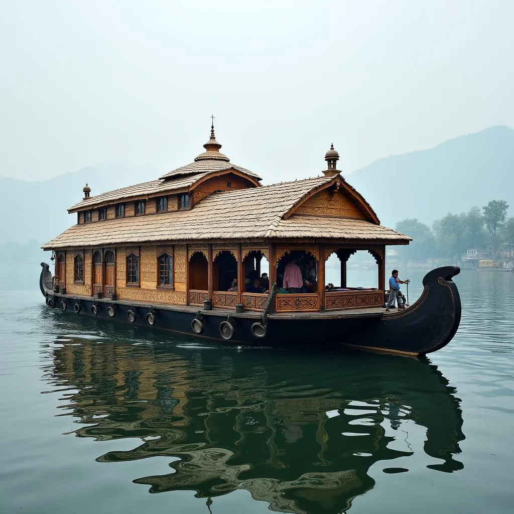 Houseboat on Dal Lake in Srinagar