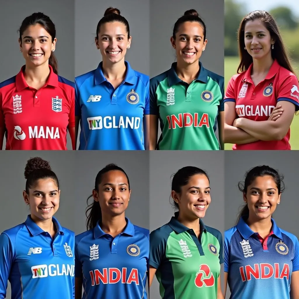 Star Players from England and India Women's Cricket Teams