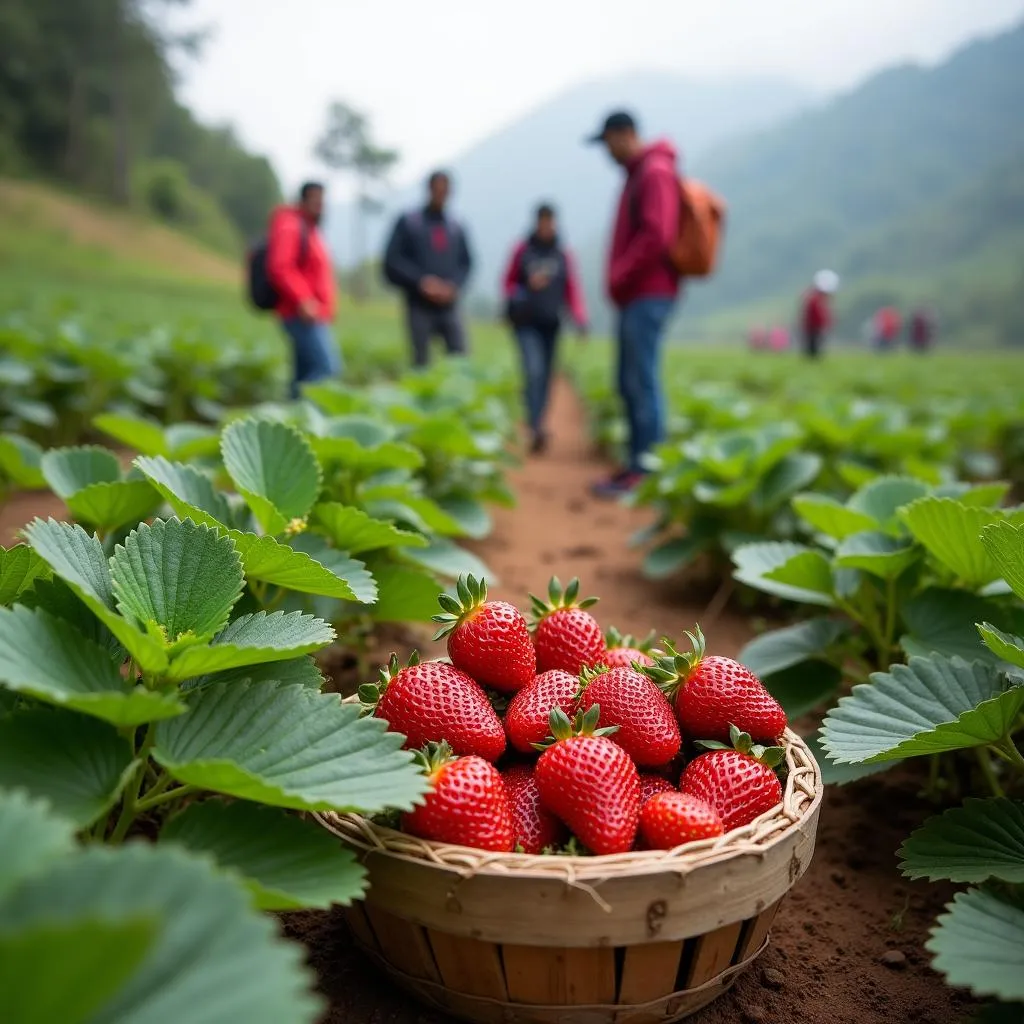 Strawberry Picking in Mahabaleshwar