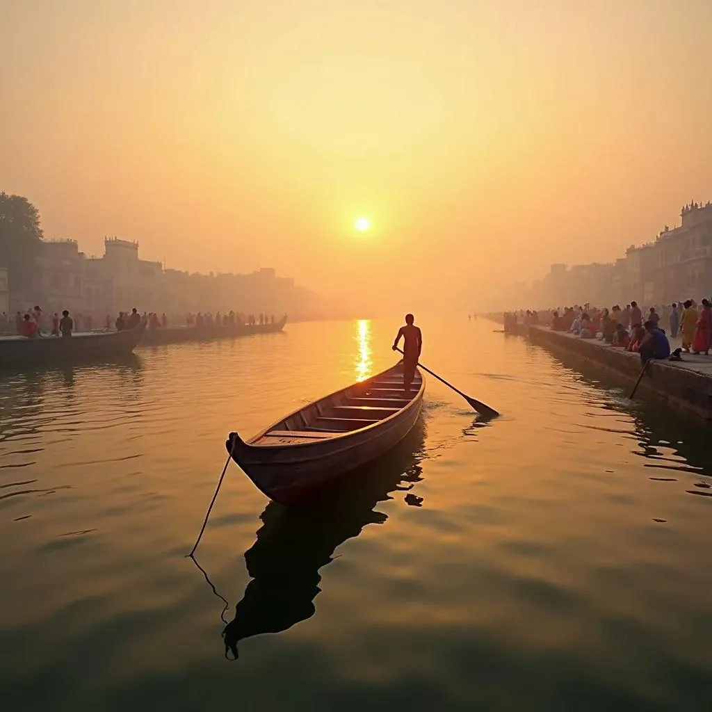 Sunrise Boat Ride on the Ganges River