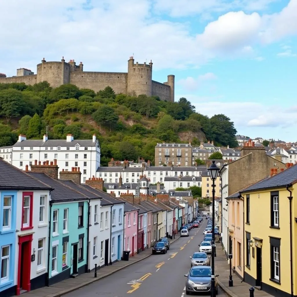 Tenby Castle, Wales: A Picturesque Castle overlooking the Seaside Town and Beach