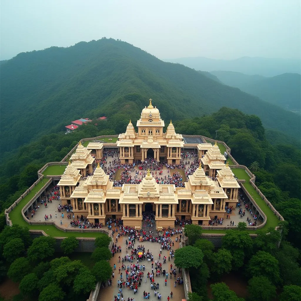 Tirupati Balaji temple aerial view