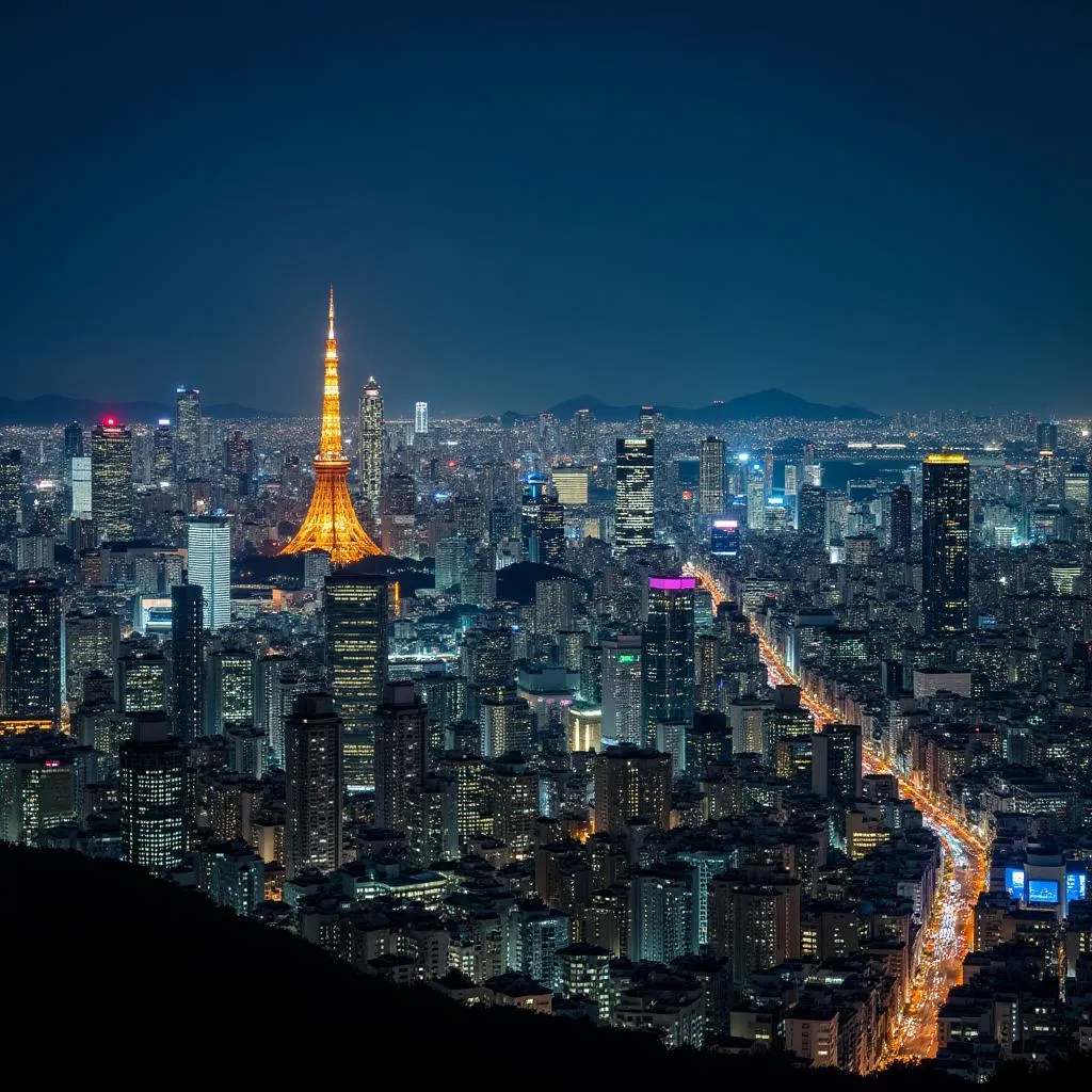 Tokyo Cityscape at Night