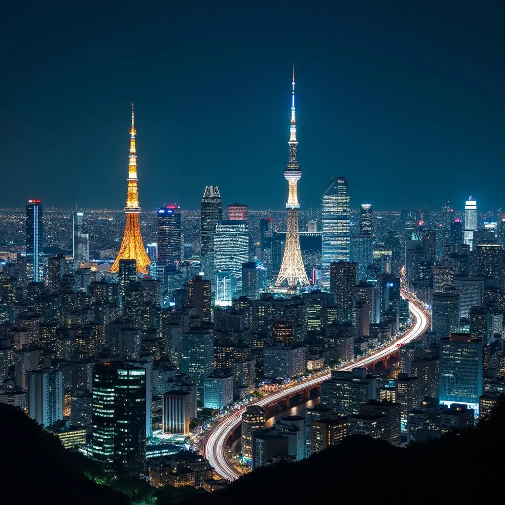 Tokyo Cityscape at Night