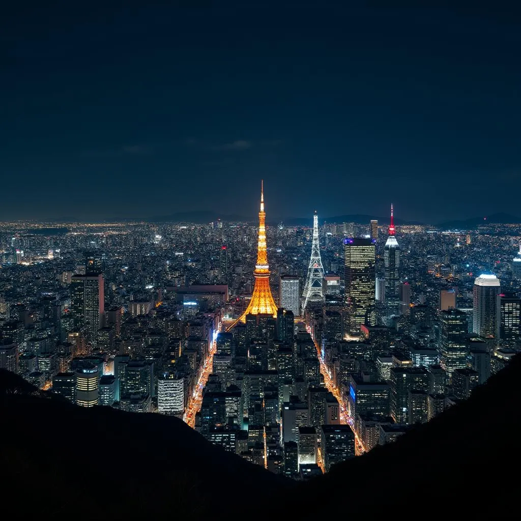 Tokyo Skyline at Night