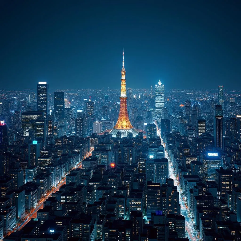 Tokyo Skyline at Night