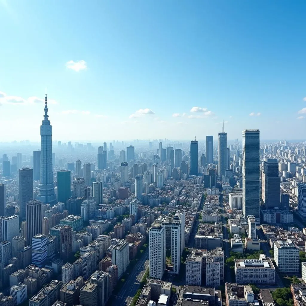 Tokyo Skyline View from Above