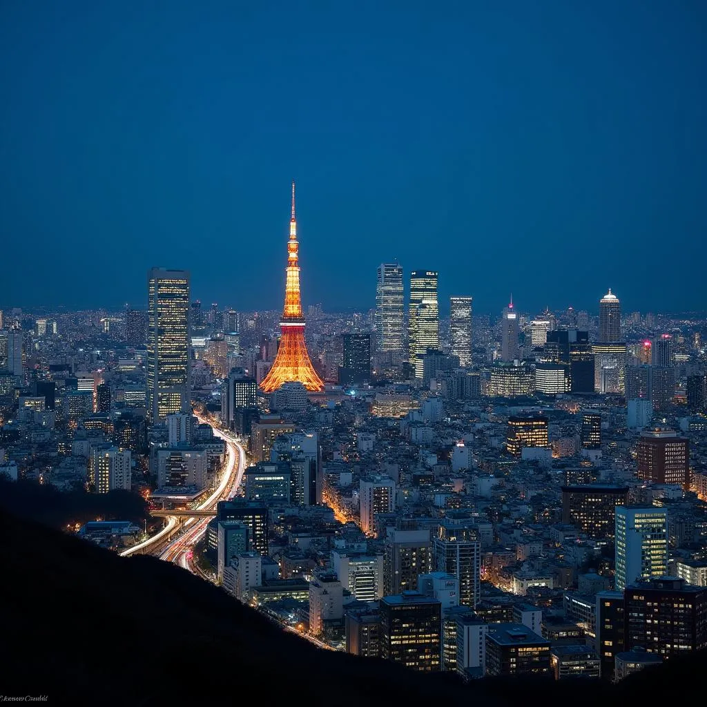 Tokyo Skyline at Night