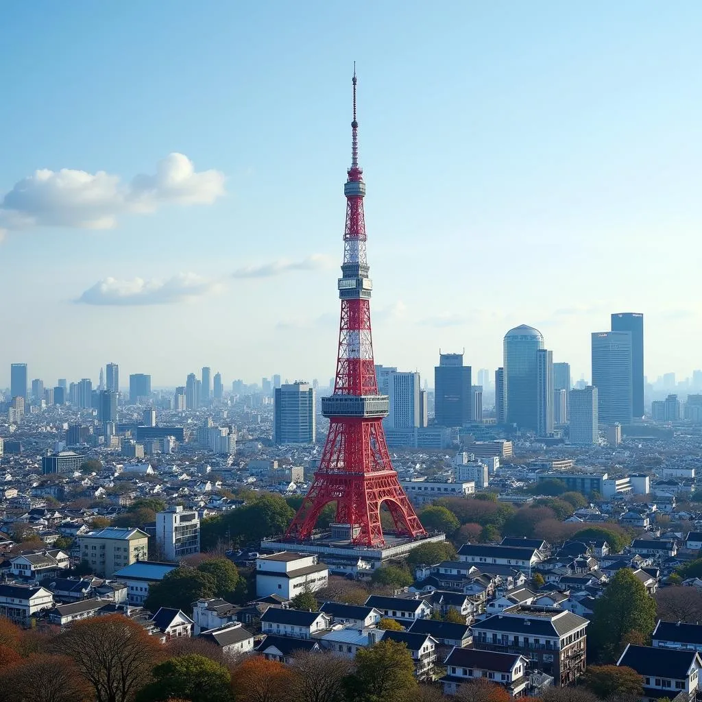 Tokyo Tower Cityscape