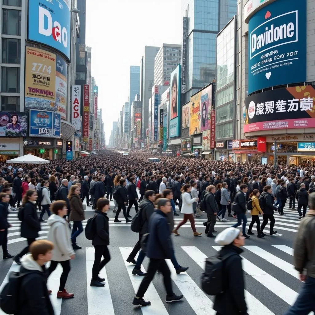 Shibuya Crossing in Tokyo, Japan