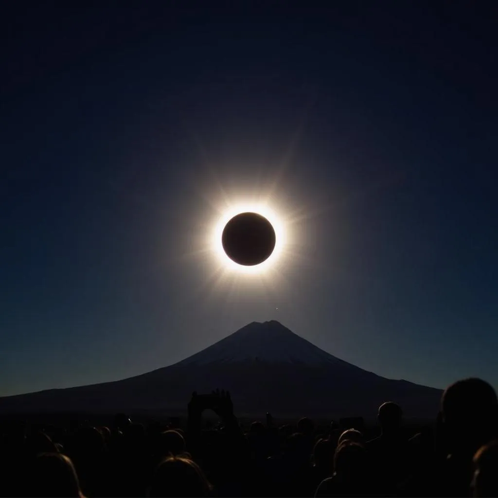 Total solar eclipse over Japan 2020