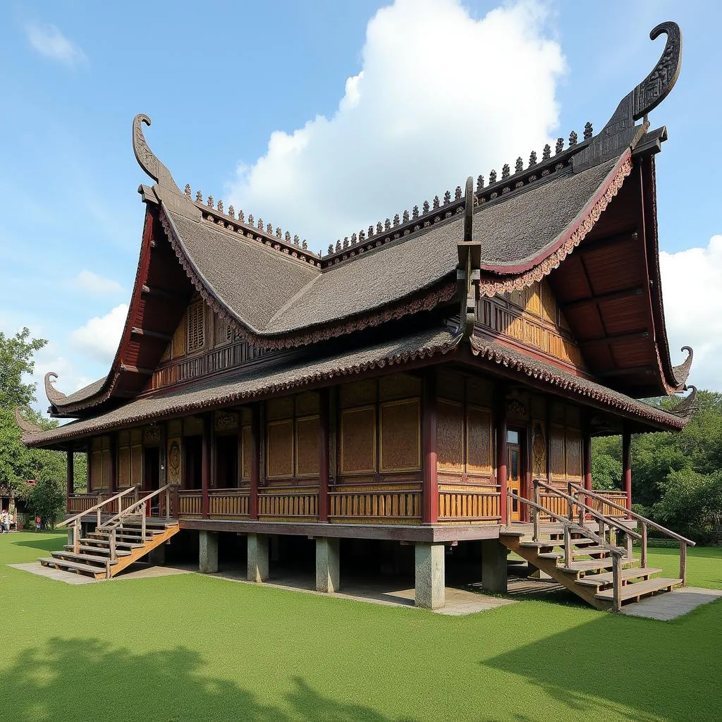 Traditional Batak House on Samosir Island