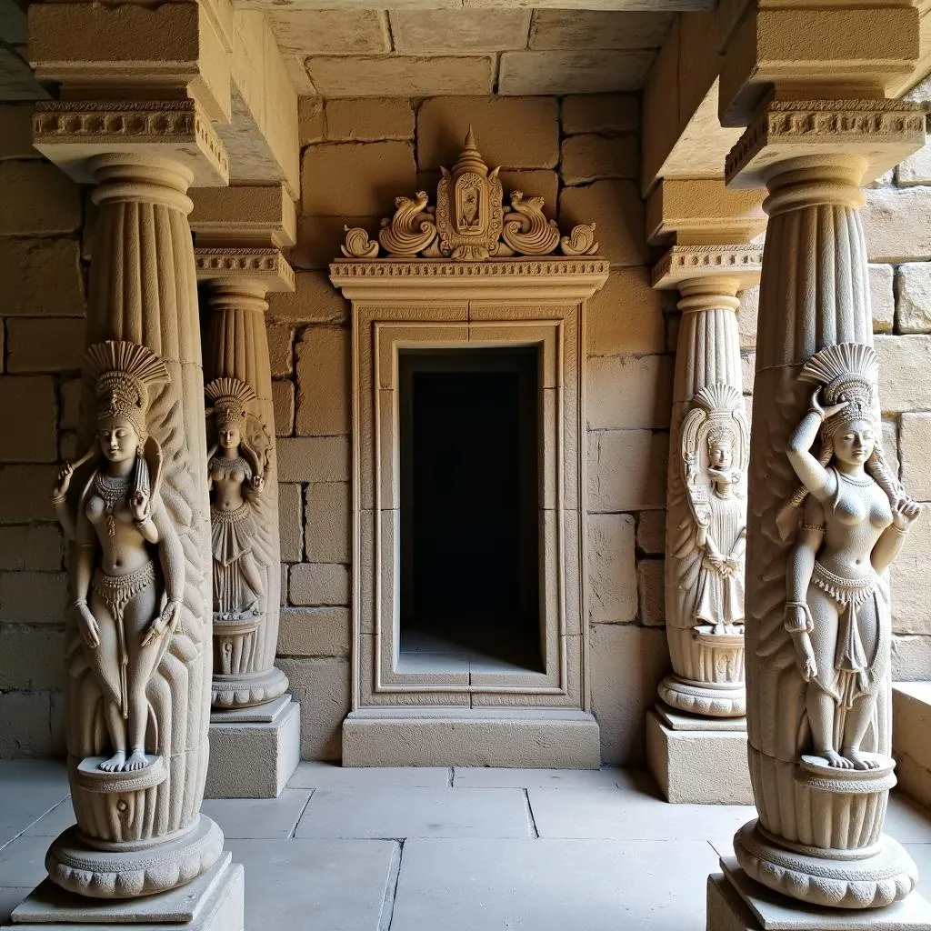 Intricate carvings adorn the Mahakaleshwar Jyotirlinga temple in Ujjain