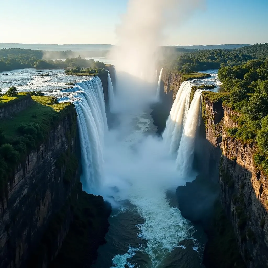 Victoria Falls Zimbabwe Aerial View