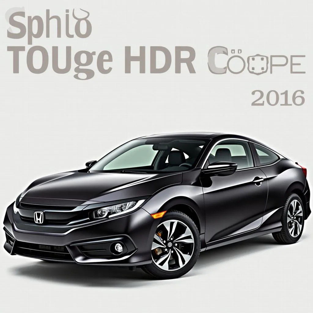 2016 Honda Coupe Touring exterior view