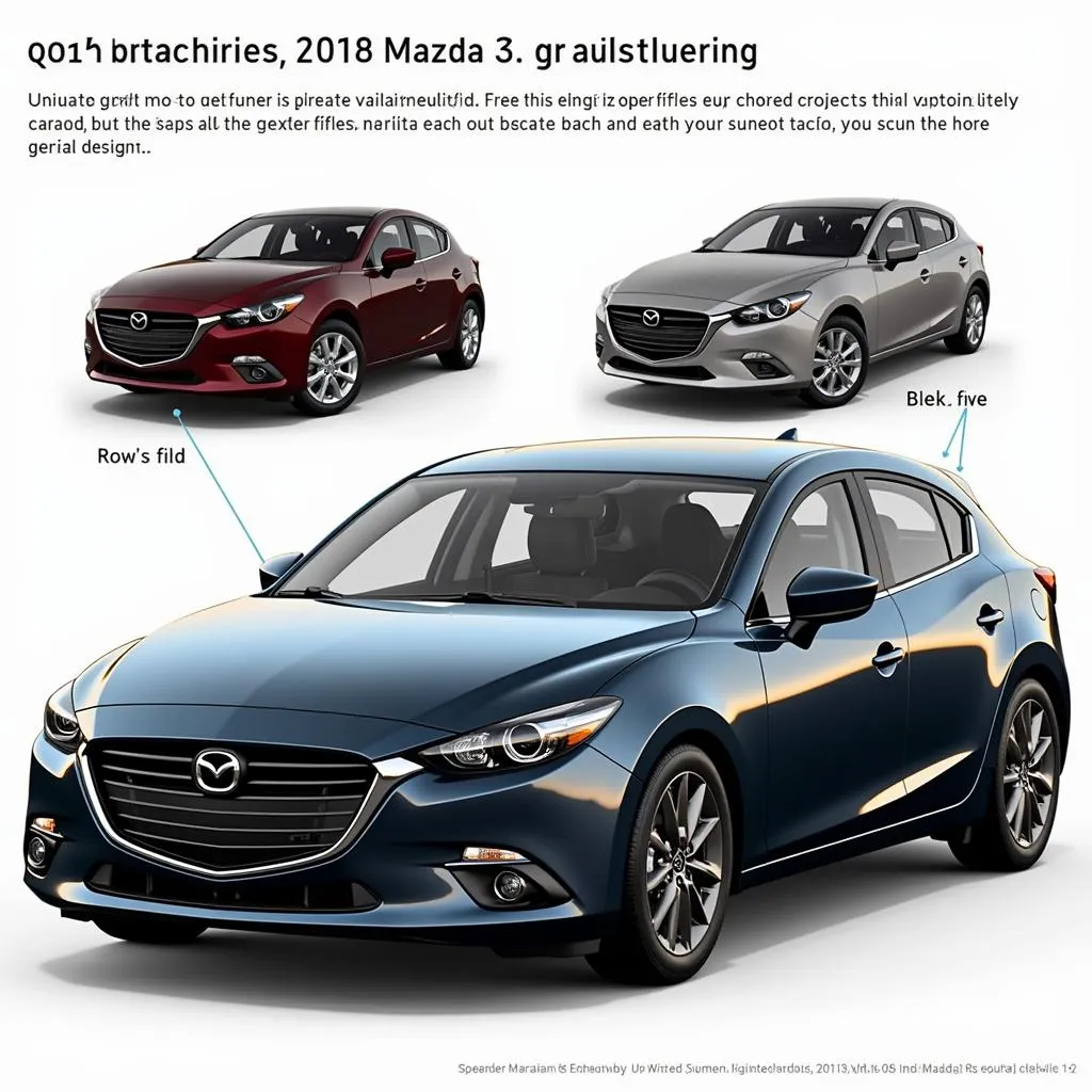 Sleek and sporty exterior of the 2018 Mazda 3 Grand Touring