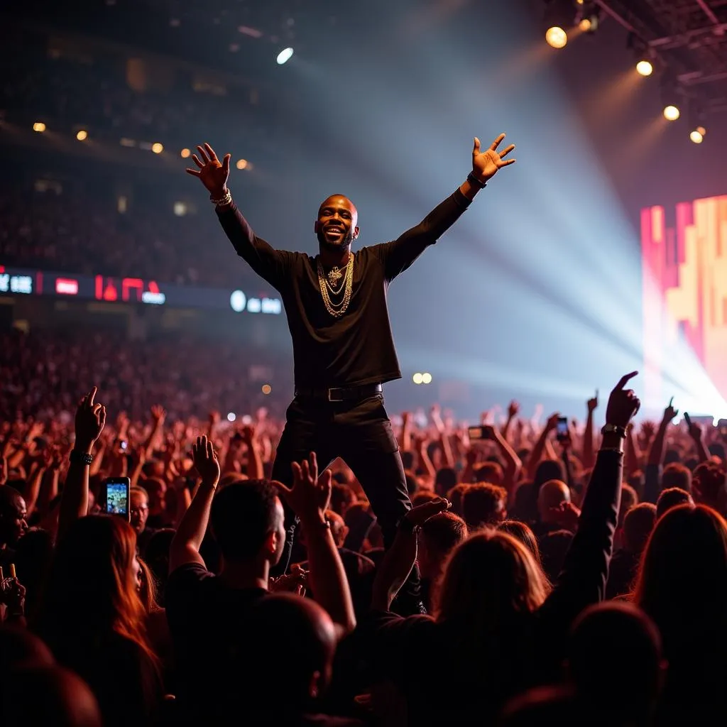 50 Cent performing live during his India tour