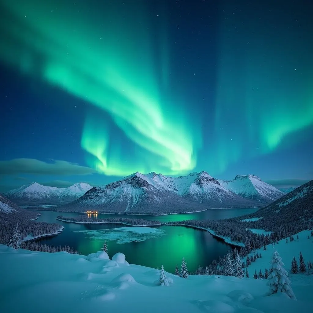 Abisko National Park Winter Landscape