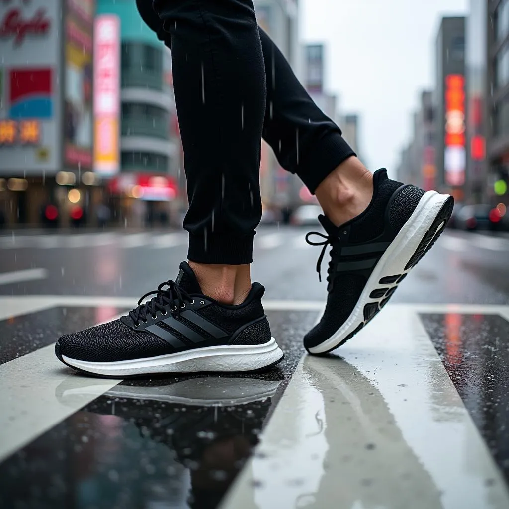 Adidas Tour 360 Boost Black at Shibuya Crossing