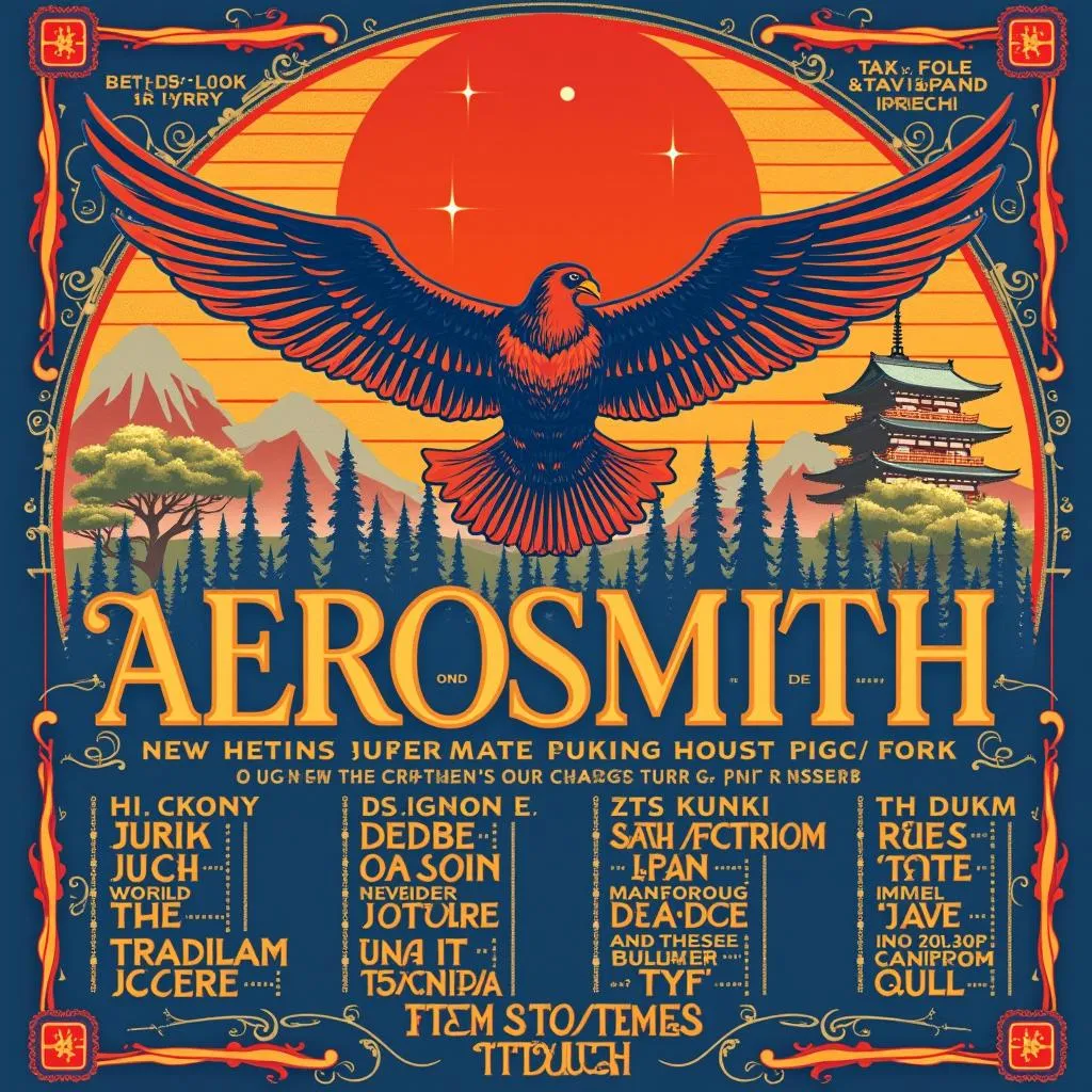 Aerosmith 1988 Japan Tour Poster