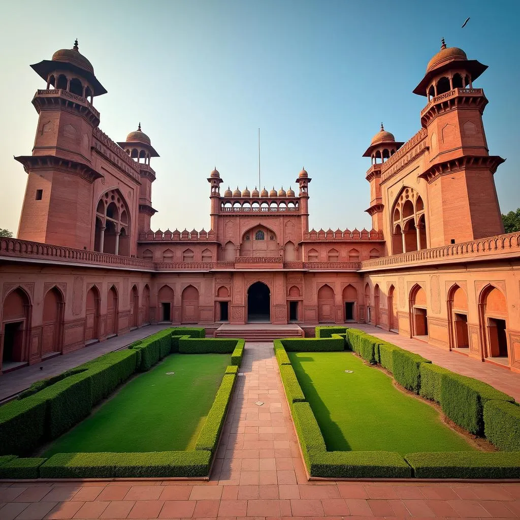 A panoramic view of Agra Fort