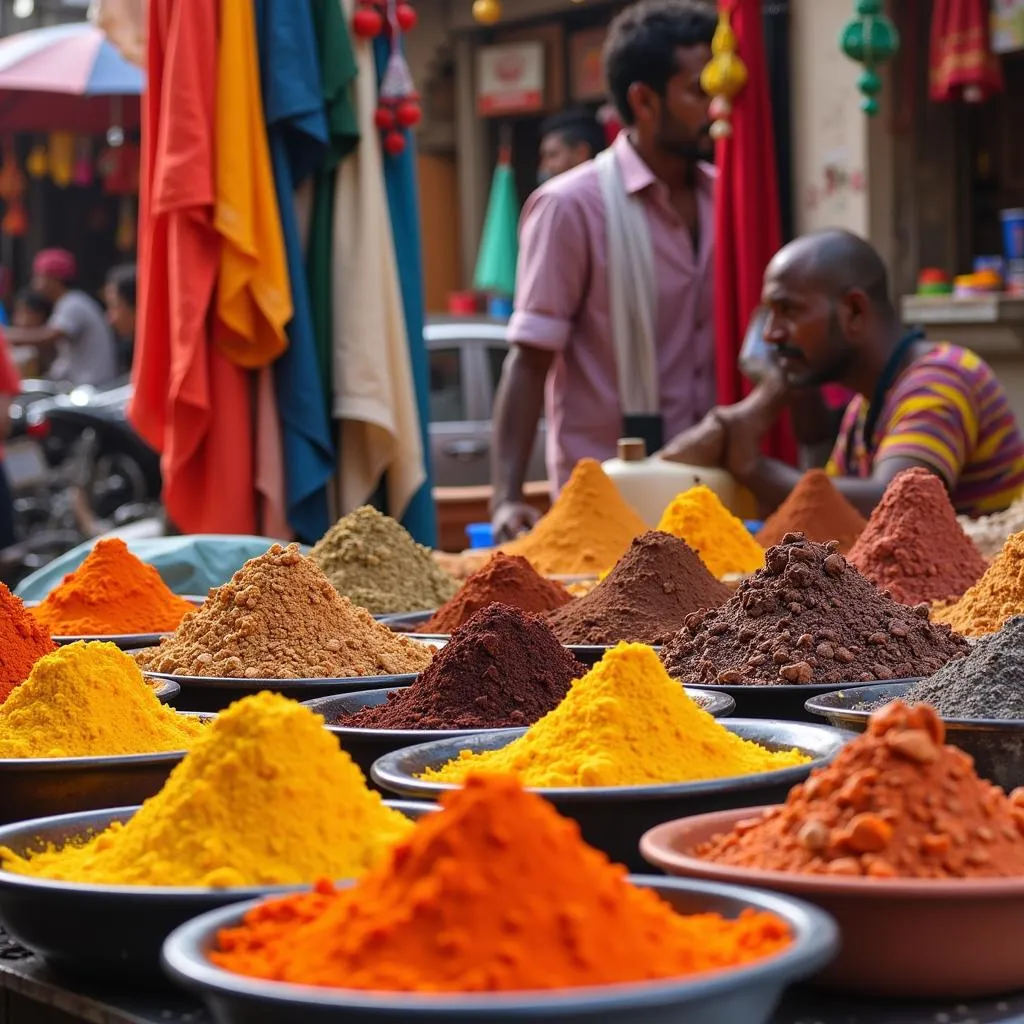 Agra Local Market Textiles and Spices