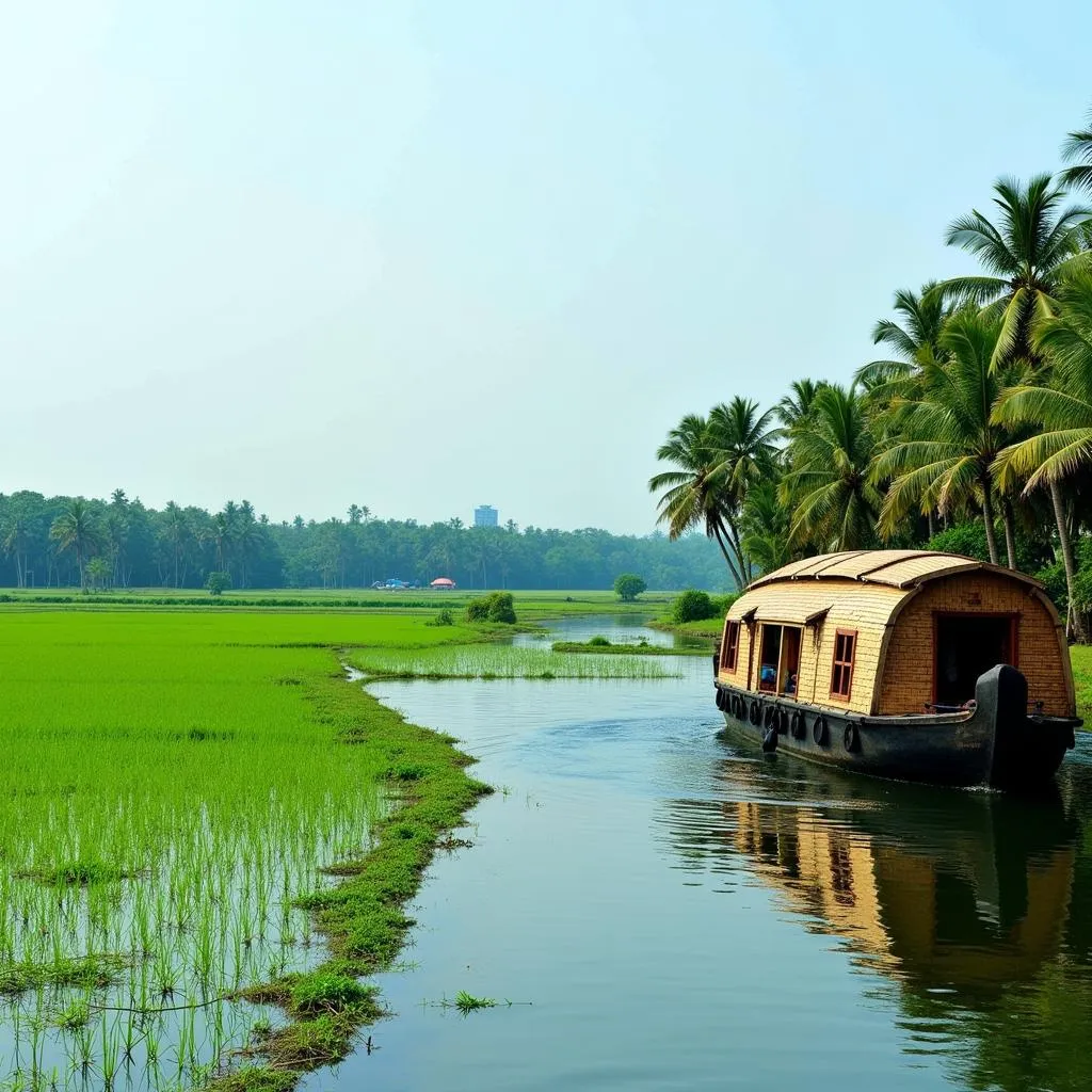 Serene Backwaters of Alleppey with Houseboats