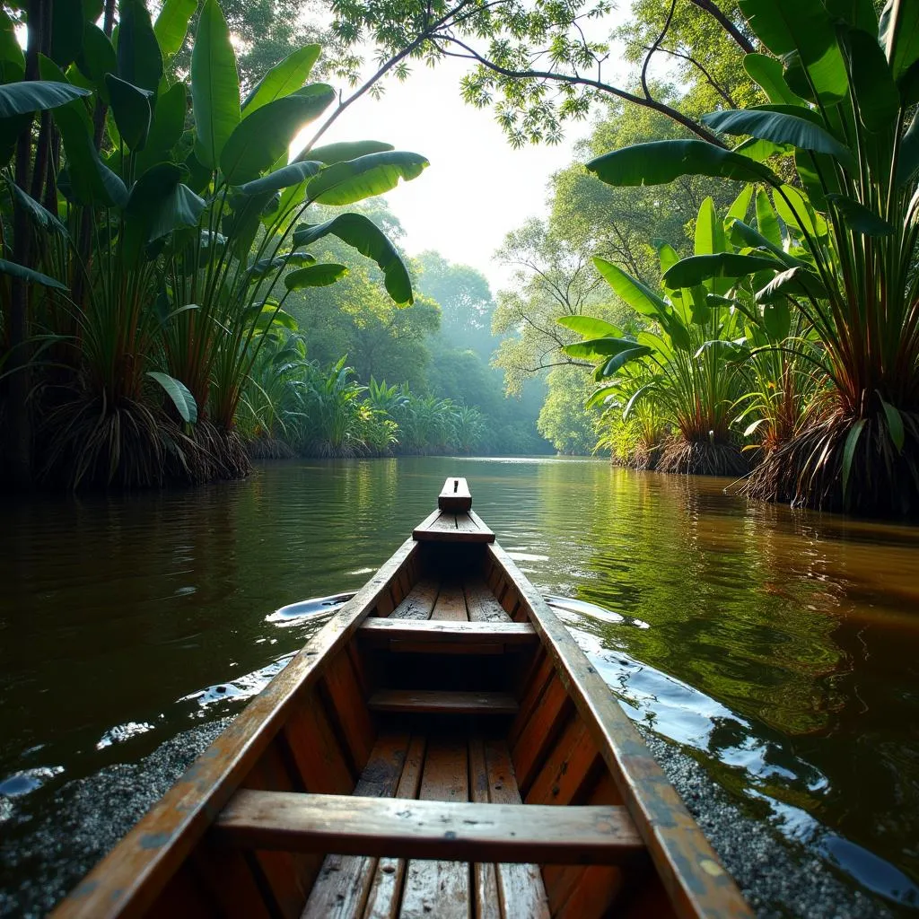 Exploring the Amazon by Canoe 