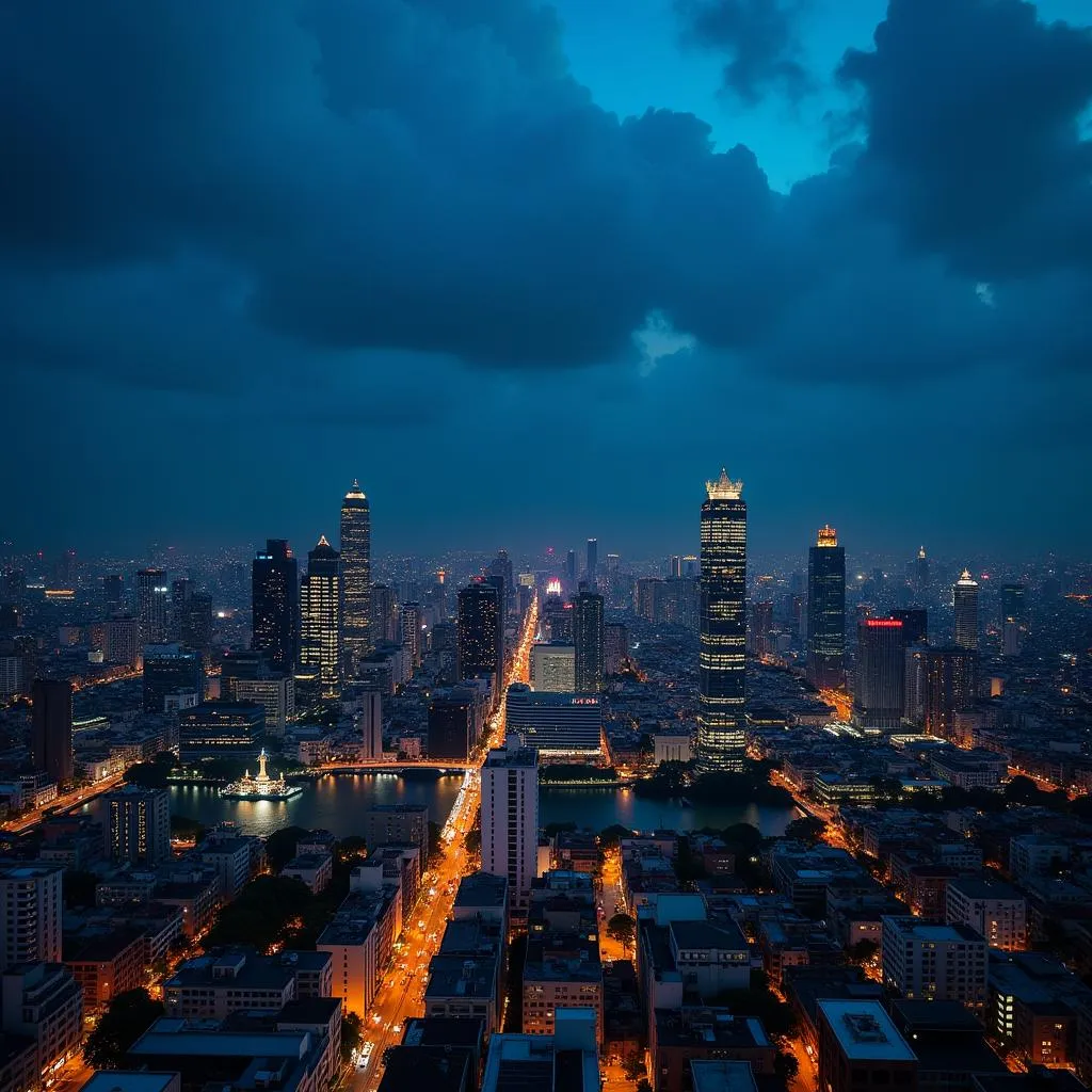 Bangkok cityscape at night