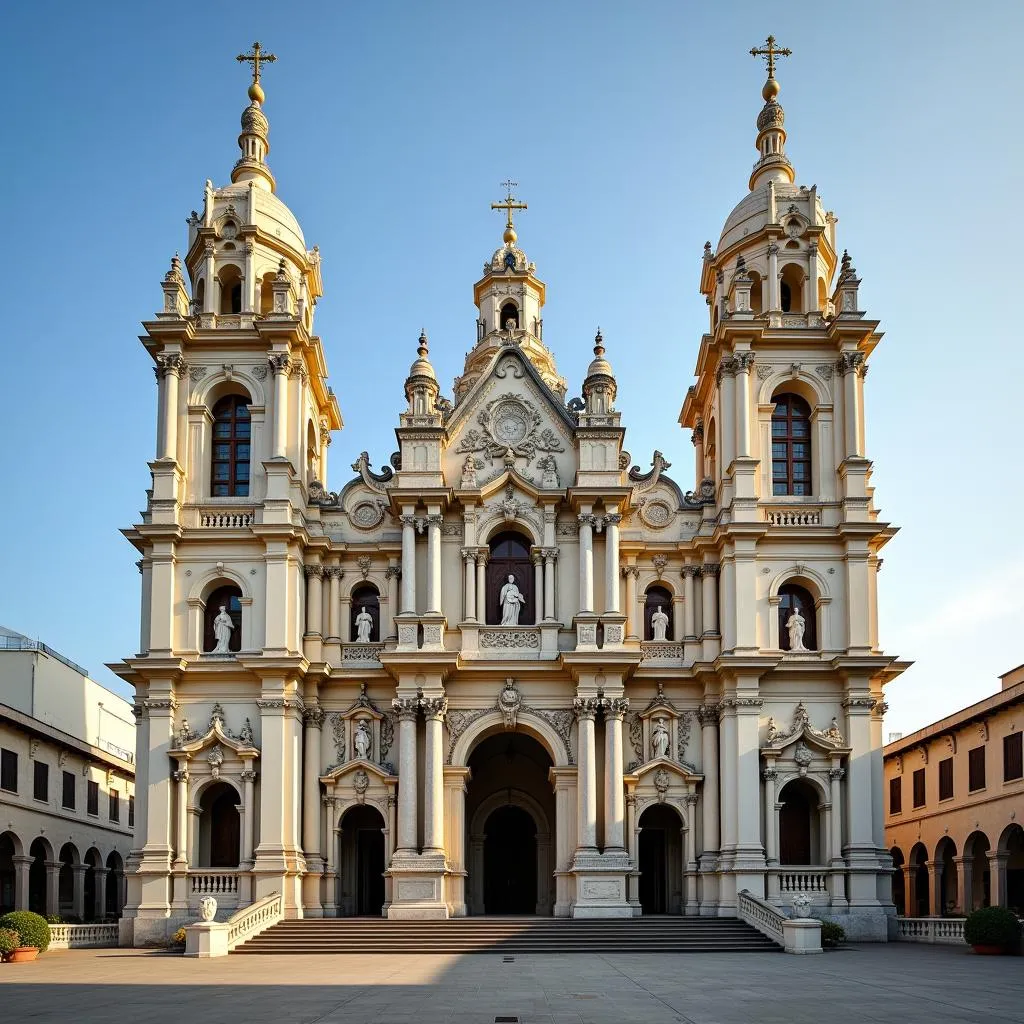 Basilica of Our Lady of Good Health in Velankanni, India