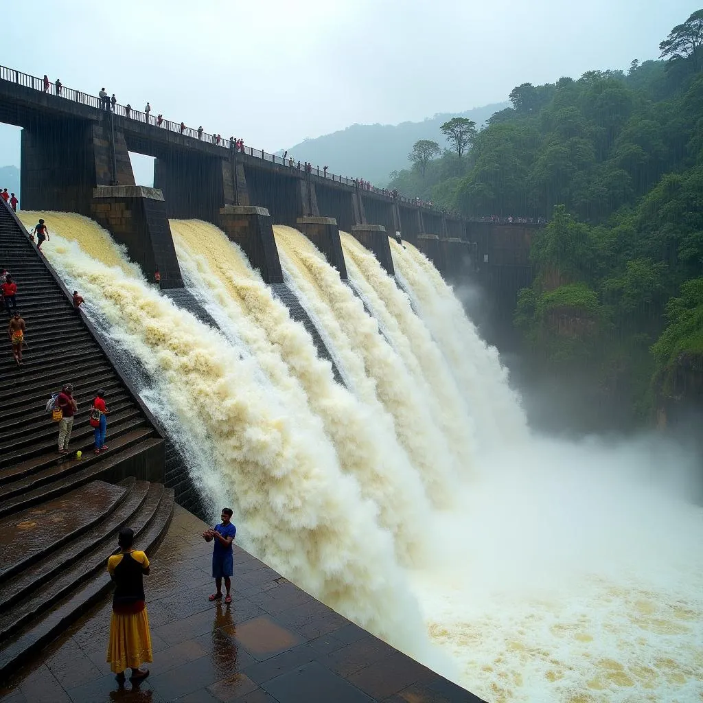 Bhushi Dam Overflowing during Monsoon