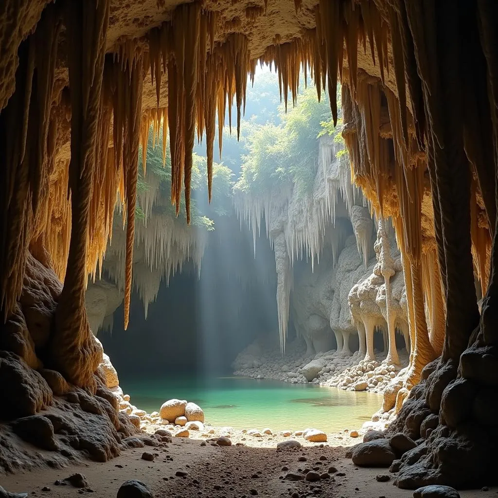 Borra Caves: Stalactite and Stalagmite Formations