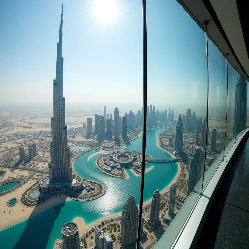 Panoramic view from Burj Khalifa