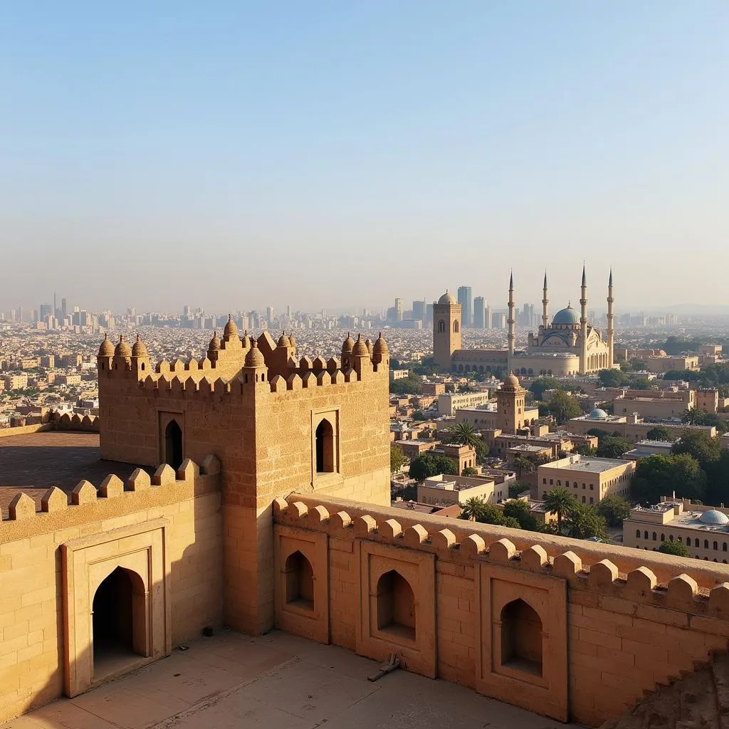 Panoramic view from the Cairo Citadel