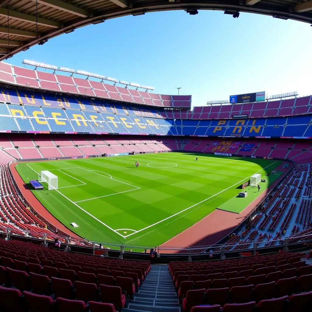 Camp Nou Pitch View