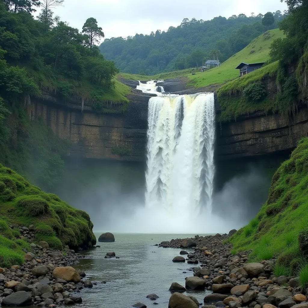 Breathtaking view of a waterfall near Chikmagalur