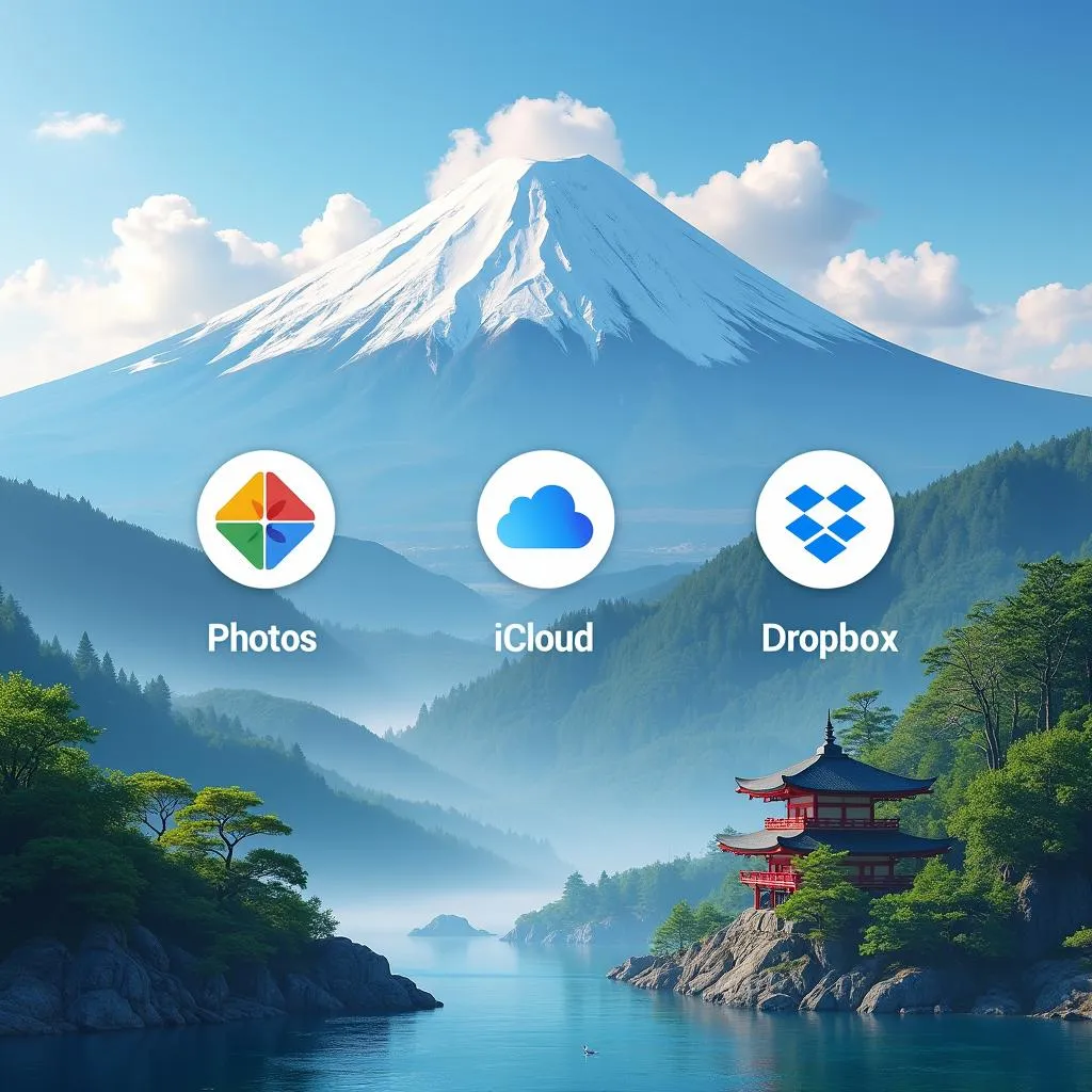 Cloud storage for travel photos in Japan