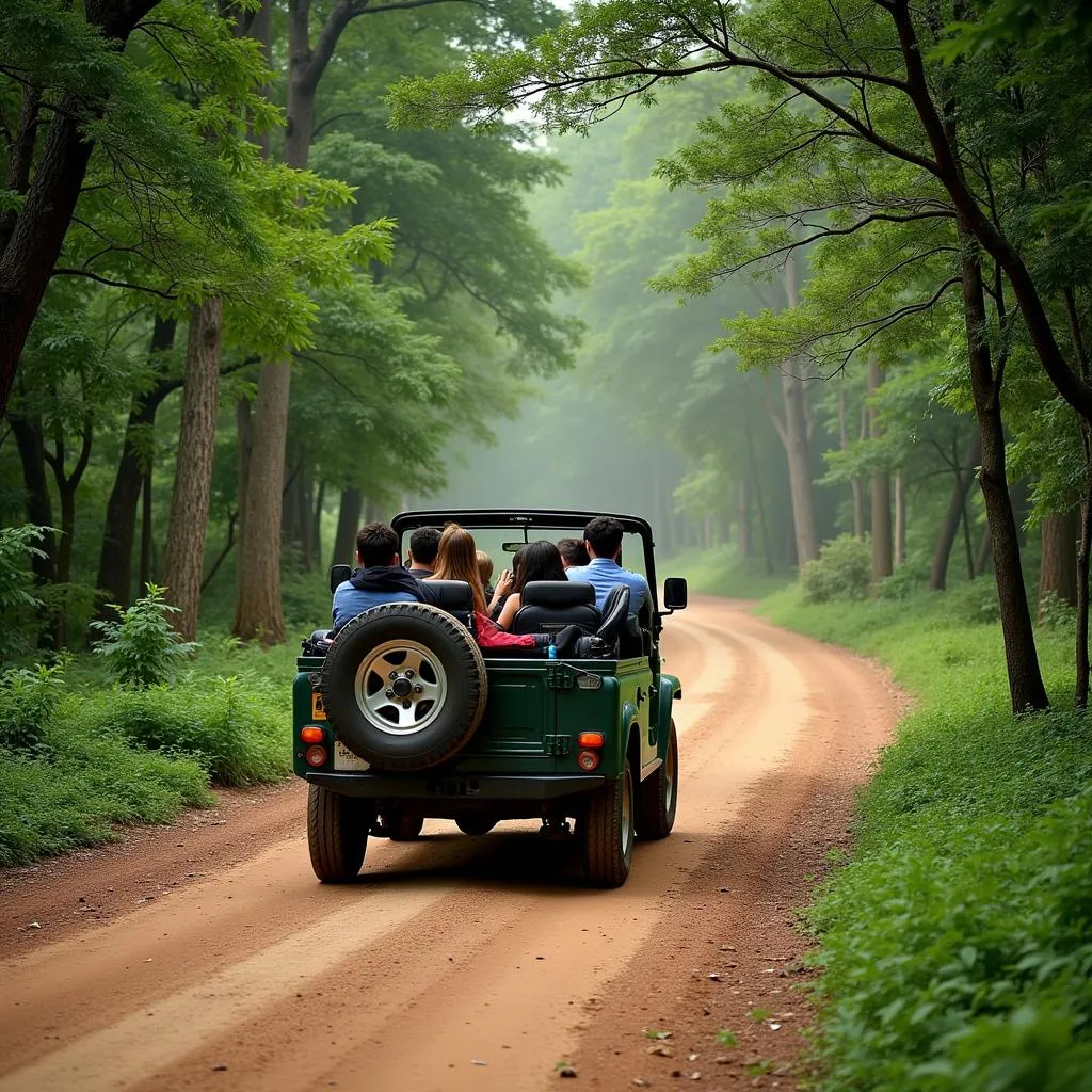 Jeep safari in Corbett National Park