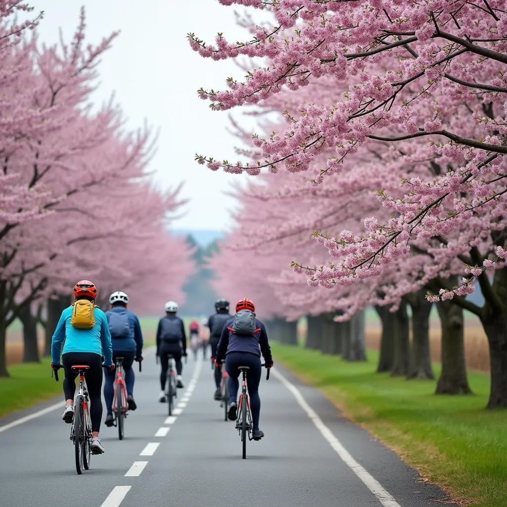 Cycling through the Japanese countryside