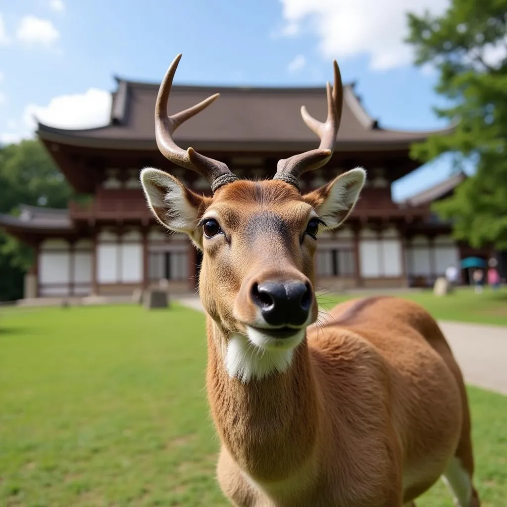 Friendly deer in Nara Park, Japan