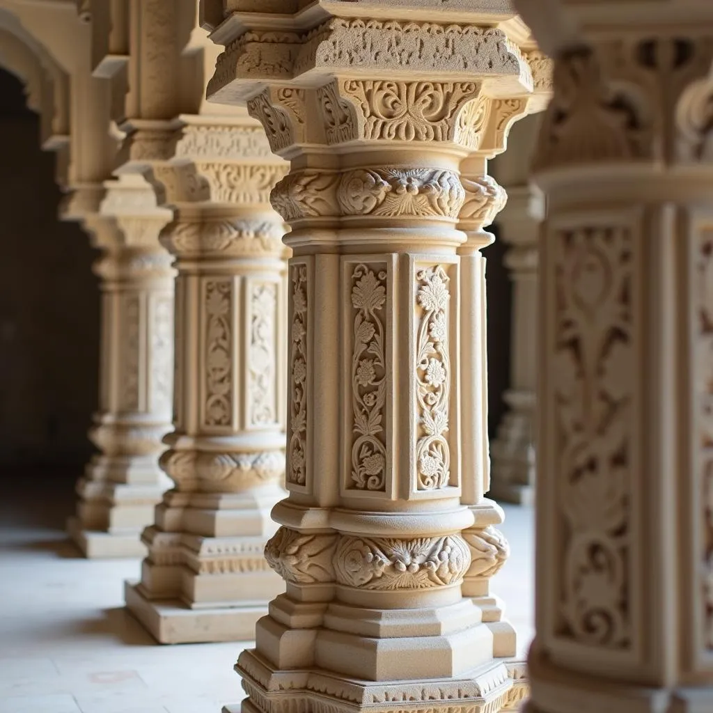 Intricate marble carvings at Dilwara Temple, Mount Abu