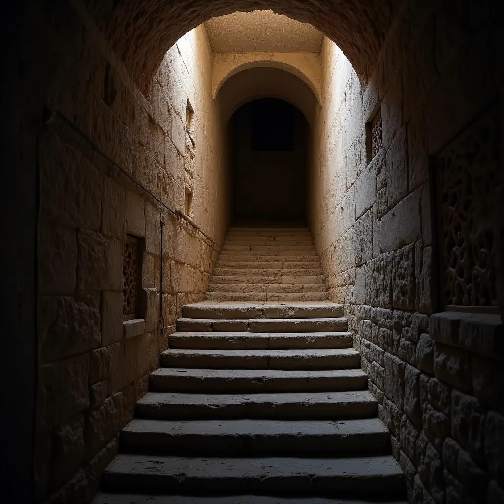 Secret staircase inside Doge's Palace