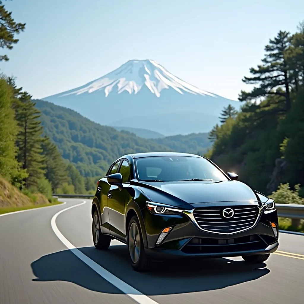 Driving Mazda CX-3 on Hakone Skyline