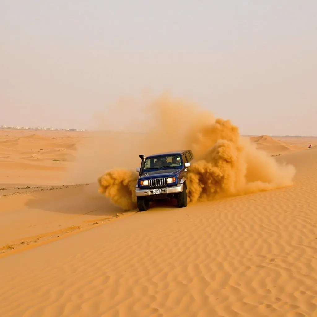 Thrilling dune bashing experience during Dubai desert safari