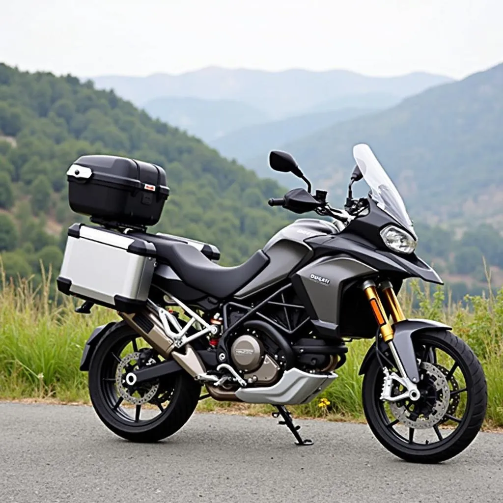 2012 Ducati Multistrada 1200 S Touring fully loaded with luggage