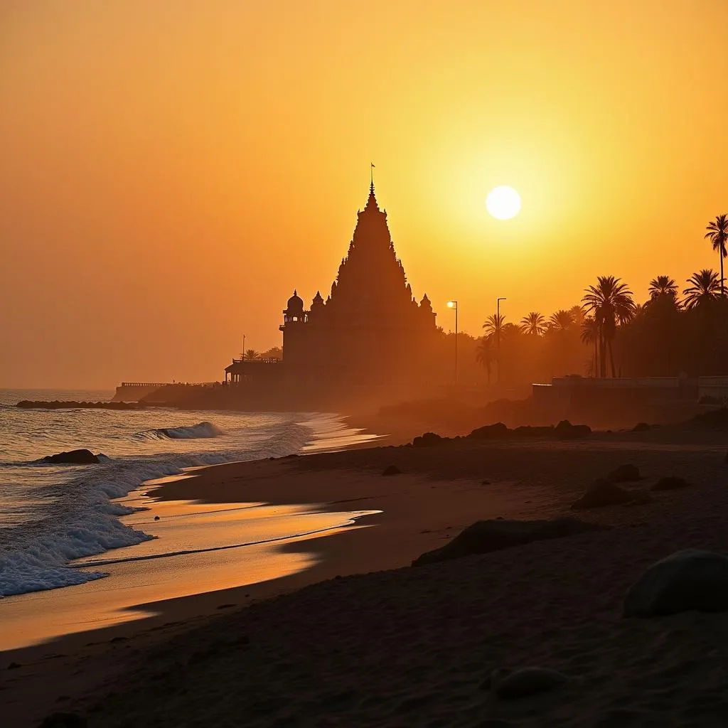 Somnath Temple at Sunset