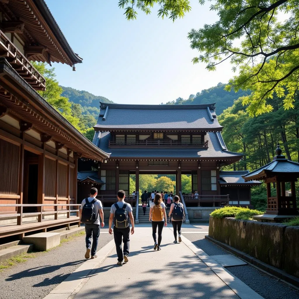 Tourists immerse themselves in the serene beauty of Kyoto's historic temples